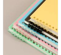 7 strisce di rilegatura a foglia larga con anello per libri, raccoglitori in plastica segmentati a 5 fori, anelli staccabili per quaderni, diari, libri mastro a fogli mobili, album fotografici