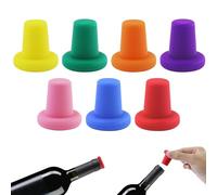 7 tappi a corona in silicone, riutilizzabili, 7 colori, tappo in silicone per Φ 1,8-2,2 cm, diametro interno della bocca, tappo per bottiglie di vino