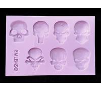 7 Teschio Set Silicone Stampo Per Resina,Argilla,Topper Torta,Cioccolato & Più
