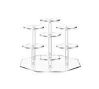 7-Tiers Acrylic Figures Display Stand Jewelry Doll Toy Organizer Storage Rack Cosmetic Display Holder Desktop Organizer Rack(2PCS A6)