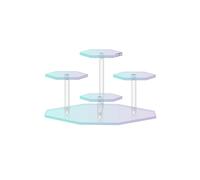 7-Tiers Acrylic Figures Display Stand Jewelry Doll Toy Organizer Storage Rack Cosmetic Display Holder Desktop Organizer Rack(2PCS A2)