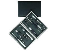 7-tlg. Custodia Erbe Solingen Manicure Pelle Set Tronchesina Becker-Manicure