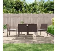 7-TLG. Gruppo da giardino in polyrattan, telaio in acciaio, mobili da terrazza con cuscino, per esterni