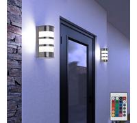 7 Watt RGB LED 2er Set Haustür Luce Lampada per Esterni Altezza 23 CM Cambio