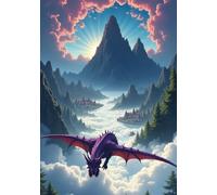 7" x 10" Dragon's Realm Notebook | 240 Page Softcover Journal with White Dotted Paper | Perfect for Fantasy Writing, Drawing, and Sketching