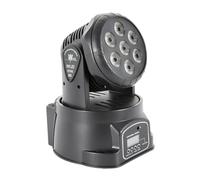 7 x 10 W Mini Moving Luce da palcoscenico DMX512 RGBW Effetti di luce 5 modalità di controllo DJ Disco Luce Spot DJ Luce da festa con telecomando e display LED Schermo Moving Head Luce per discoteca