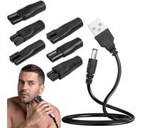 7 x caricabatterie da rasoio USB da 5 V, cavo universale, caricatore da rasoio, caricatore da tosaerba, cavo USB 5 V di ricarica universale, caricatore da rasoio 5 V per rasoi e tosatrici con 6