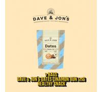 7 x Dave & Jon’s Kanelbulle Dates 125 g - Swedish Cinnamon Bun Snack, Vegan