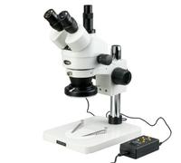 7 x, x Trinocular ispezione Zoom microscopio con luce 144-led 4-zone