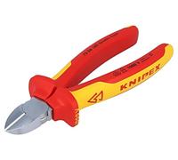 Knipex Tronchese Laterale per Meccanica Cromata, Isolati con Manici Rivestiti in Materiale Bicomponente, Collaudati Vde 160 Mm 70 06 160