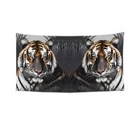 70 * 35 pollici Banner decorativo, Tiger at Rest Holiday Banner Hanging Flag, Indoor Outdoor Festa di Natale Festa di Compleanno Banner,