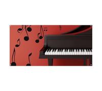70,9 x 35,4 pollici Banner Appeso alla Parete Sfondo Banner Musica Nota Pianoforte Partito Sfondo Grande Festa Banner Poster Per Capodanno Laurea Matrimonio Compleanno Decorazione