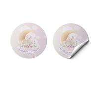 70 Adesivi Battesimo Bambina per Bomboniere - Sticker Adesivo Bollini battesimo Bimba con Scritta il mio battesimo - Etichette Personalizzate Adesive Bambini