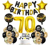70 anni compleanno decorazione oro nero 70 anni Palloncini Uomo Donna oro 70 anni compleanno palloncino oro nero decorazione 70 anni palloncini 70 compleanno oro nero 70 anni decorazione torta