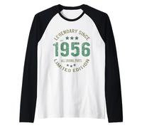 70 Anni, Leggenda del Compleanno dal 1956-70° Compleanno Vintage Maglia con Maniche Raglan