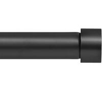 (70 cm - 120 cm) - Tenda decorativa per finestra - Ivilon End Cap Style Design, diametro 2,5 cm, da 28 a 120 cm, colore nero