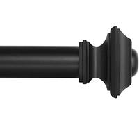 (70 cm - 120 cm) - Tenda per finestra trattamento, stile Ivilon quadrato, diametro 2,9 cm, da 28 a 120 cm, nero