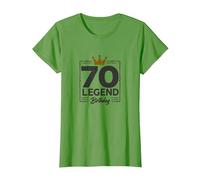 70 ° Compleanno Leggende Regalo per Uomini Milestone Celebrazione Maglietta, Donna, Erba, XL