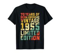 70° compleanno regali per 70 anni uomini donne vintage 1955 Maglietta