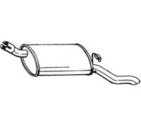 70 CV SILENZIATORE POSTERIORE PER OPEL Corsa A 2 VOL/Cod Sp S83 1.3 S KW 51 CV 7
