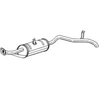 70 CV SILENZIATORE POSTERIORE PER SUZUKI Samurai Fuoristrada Chiuso SJ 1.3 Traz