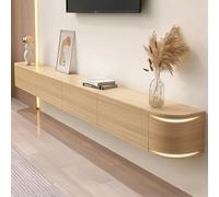 70 "Floating TV nd - Console MA a parete con Sto Ders e porta, design curvo Ed, centro di intrattenimento completamente assemblato per TV soggiorno