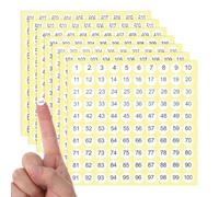 70 fogli adesivi piccoli con numeri adesivi, 7000 pezzi da 1 a 700 | Consecutive 0,4 Pollici Autoadesivi Piccolo Numero Decalcomanie Adesivi per Inventario Organizzazione Scatole di