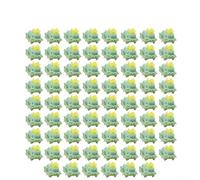 70 interruttori lineari silenziosi pre-lubrificati per tastiere meccaniche Outemu V2/per V3, 5 pin, sostituibili a caldo, compatibili con steli MX, verde lime e opzioni pesca (B)