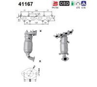 70 KW 95 CV CATALIZZATORE PER Fiat Doblo Cargo 263 1.4