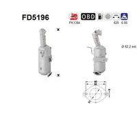 AS Filtro antiparticolato (FAP) FD5196 – 70 KW 95 CV per Opel Astra J Sports Tourer P10 1.3 CDTi