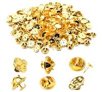 70 paia di spille a farfalla, spille dorate, per cravatte, giacche, cappelli, artigianato, creazione di gioielli, Metallo