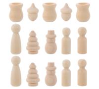 70 Pcs Artigianato Fai Da Te Kit Per Pitturare Il Legno Statuine
