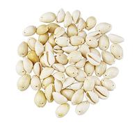 70 perline a forma di conchiglia ovale, 11-18 mm, con doppio foro, conchiglie di mare forate, per fai da te, decorazioni per la casa, bracciali, ciondoli e gioielli