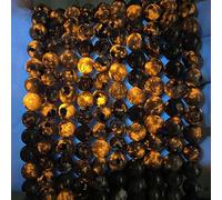 70 perline in pietra Yooperlite a forma di fiamma, 10 mm, per la creazione di gioielli, braccialetti fai da te, mostrano il colore della fiamma sotto l'irradiazione delle lampade UV, 2 fili