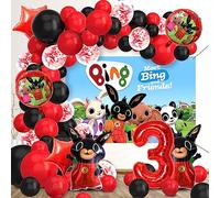70 Pezzi Bing Compleanno 3 Anni, Bing Palloncino, Bing Palloncini Compleanno, Bing Striscione Compleanno, Bing Per Decorazioni per Feste a Tema Forniture