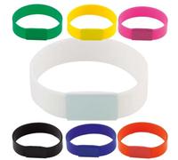 70 PEZZI Bracciale Braccialetto in silicone e metello per feste e party 00PE