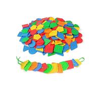 70 pezzi di giocattoli - Perline grandi a forma geometrica per lavoretti per bambini, attivitÃ prescolari