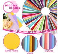 70 pezzi di teste di stoffa patchwork fai-da-te 25 * 25 cm (set di stoffa in tinta unita) Vendita calda 50 colori + 20 colori casuali totale 70 pezzi