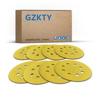 70 Pezzi Dischi Abrasivi 125mm con Sistema a Gancio e Anello per Levigatrice Orbitale, 8 Fori - Grana 40 - Carta Abrasiva per Legno e Metallo