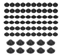 70 Pezzi Occhielli in Gomma Tappi Passacavi Gomma 10mm/20mm/25mm/30mm, Set Passacavi in per Fori, Guarnizioni Spina a Forma di Torre per Cablaggio di Cavi Idraulici (70PCS,10/20/25/30mm)