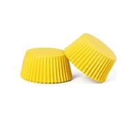 70 Pirottini tondi in carta forno antiaderente, resistente Fino a 180°C per 30 min - ø 25 x 17 h mm - GIALLO - pirottino TONDO decorazione per cioccolatini, DOLCI, dolcetti - pasqua, natale