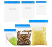 70 PzSacchetti Congelatore con Zip, Sacchetti Ermetici per Alimentio, Sacchetti Richiudibili Alimenti, Buste per Alimenti Richiudibili per Verdure, Frutta, Carne, Cereali, Alimentio (3 Misure)
