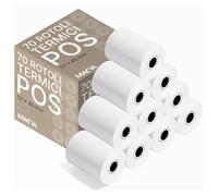 70 Rotoli Pos MISURA: 57x40cm Con Anima 12 mm | Rotolini POS per Registratore di Cassa Telematico | Stampa Nitida e Duratura | Compatibili con Tutti i POS | Rotoli Scontrino Carta Termica, 40 metri
