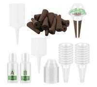 70 spugne per la coltivazione idroponica, accessori inclusi, 17 pezzi, spugne di ricambio, 17 pezzi, 17 pezzi, coperchio isolante idroponico, 17 pezzi, etichette e fertilizzante per piante AB (70