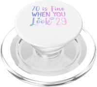 70 Va bene quando guardi 29 Divertente 70 ° compleanno 70 Anni PopSockets PopGrip per MagSafe