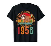 70 Year Old Sloth Vintage 1956 Limited Edition 70th Birthday Maglietta