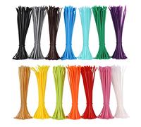 700 fascette colorate per cavi, 2,5 mm x 100 mm, fascette in nylon piccole da 10,2 cm, fascette autobloccanti, fascette resistenti per casa, ufficio, giardino, garage, officina, 12 colori diversi