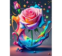 700 pezzi Frameless Puzzle Fai Da Te,Rose rosa colorate puzzle,Puzzles in legno,Jigsaw Classici per Adulti e Bambini da 3 Anni