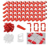 700 Pezzi Livellatori per Piastrelle Cunei per Piastrelle Distanziatori per Piastrelle Kit Sistema di Livellamento per Piastrelle per Piastrelle per Piastrelle Pavimenti