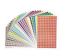 7000 Pezzi Etichette Adesive Colorate Rotonde 8 Mm Stickers Rotondi Colorati Adesivi Tondi Colorati Bollini Adesivi Colorati Per Etichette Di Calendario, Kraft, Taccuini (25 Diversi Colori)
